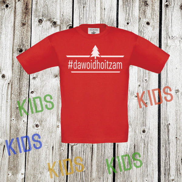Kinder T-Shirt rot #dawoidhoitzam
